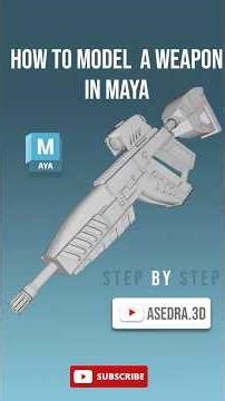 Weapon Modeling in Maya l Part 7 #maya #mayatutorial #shorts