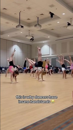 Working on handstand drills with Abby Lee ￼ #dance #dancer #danceconvention #dancevideo #dancelife