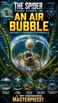 The Spider That Lives Underwater! 😱🕷️ #Science #Nature #Wildlife #Spider #Underwater #AmazingFacts