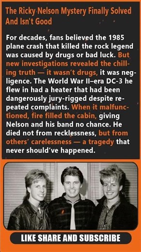 1 MIN AGO! The Ricky Nelson Mystery Finally Solved And Isn't Good