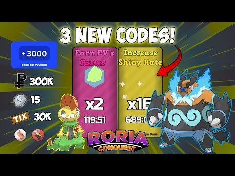 3 NEW CODES (Mega Scrafty, Emboar, & Ro-powers) in Roria Conquest | Pokemon Brick Bronze [Roblox]