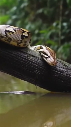 Everyone Went Silent When the Python Locked Eyes with the Electric Eel #wildlife