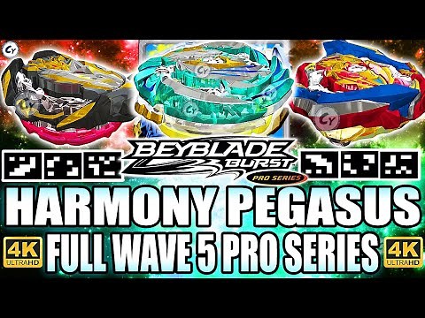 HARMONY PEGASUS PRO SERIES QR CODE ALL WAVE 5 PRO SERIES QR CODES BEYBLADE BURST APP QR CODES 4K60
