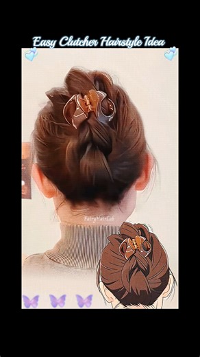 Easy Clutcher Hairstyle Idea 💡 Tutorial 💮 Fairy Hair Lab 🌼