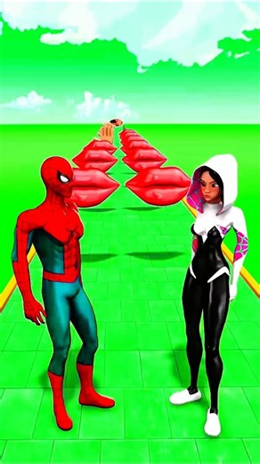 GTA V New Kiss or Save Run Spider-man vs Spider Gwen Funny Epic Challenge! #spiderman #gta #marvel