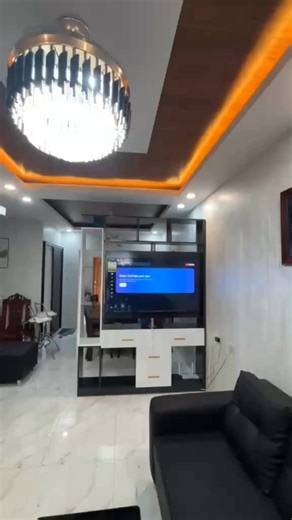 Nakakaganda ng bahay, nakaka hanga pa😍 Partition cabinet with rotating Tv panel to entertain you on both side #rotatingtv #furniture #tvcabinet #HomeImprovement #interiordecorating | Creative Design