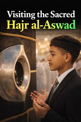 🎬 Titleहजर अल-अस्वद काला क्यों हो गया? 🕋 असली वजह जानिए! 😳#trending #viralvideo #islamicstatus #fact