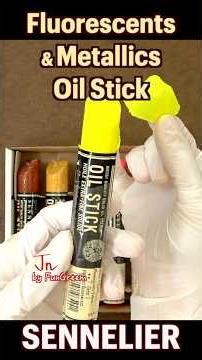 Sennelier Oil Sticks, Fluorescent & Metallic Colors #oilstick #oilpastel #swatches #review