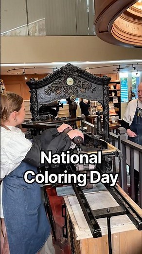 Printing a person doing some coloring and art for National Coloring Day (September 14)