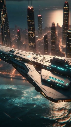 Future AI 3025 | Spaceship Near Sea on Earth | Futuristic Robotic Space Tech #humanvsai #scifishorts