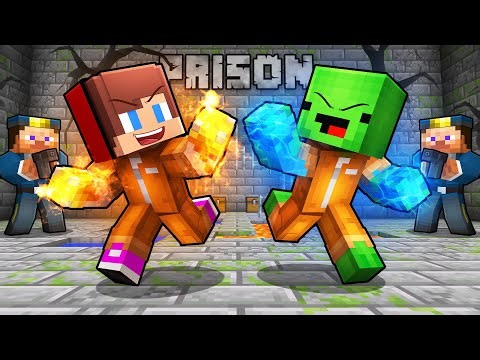 ELEMENTAL JJ and Mikey ESCAPE From Prison - Minecraft Maizen Animations