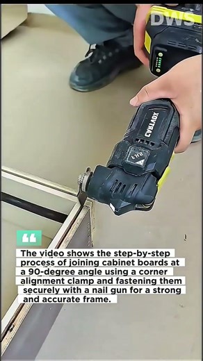 Fast Cabinet Assembly Using Corner Clamps and Nail Gun | Professional Woodworking Technique