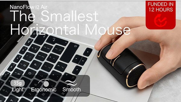 NanoFlow i2 Air — The Smallest Horizontal Mouse