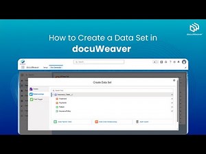 How to Create a Data Set in docuWeaver