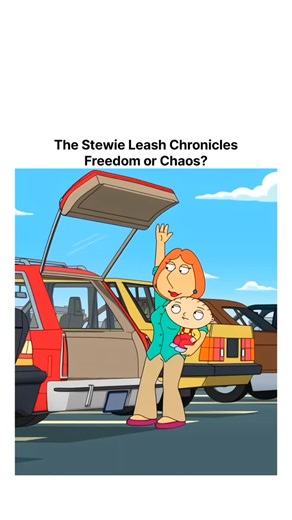 skillmodeon on Instagram: "Every parent’s secret weapon—the toddler leash! 🐾👶 In this classic Family Guy mashup, Lois decides Stewie needs a little extra "guidance" after a near-miss in the parking lot. From Brian trying to pass it off as "resistance training" to Stewie being forced into phone-hold duty, it’s all fun and games until someone mentions freedom. Brian learns the hard way that sometimes the leash is there for a reason! One minute it’s a touching moment of liberation, and the next..