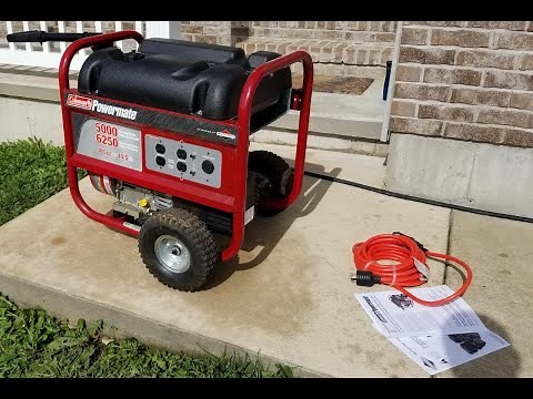 Coleman Powermate 6250 Watt Generator Running Briggs & Stratton 305CC