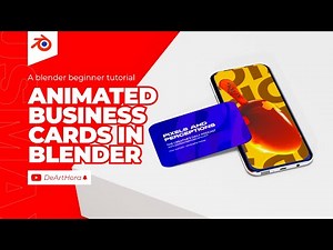 How to animate a 3D business card in blender : A blender beginner tutorial. #blender3d #businesscard