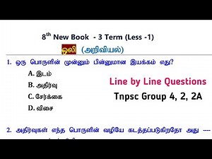 ஒலி (அறிவியல்) 8th New Book Term -3 Science Questions | Tnpsc Group 4, 2, 2A | Tnpsc Tamizha