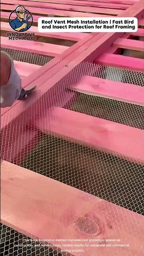Roof Vent Mesh Installation | Fast Bird and Insect Protection for Roof Framing