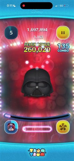 スターウォーズ(ダークサイドセット)スキルレベル1初見🔰プレイ⚔️ 強いのかは💪( ¨̮ 💪)不明🤣 なんとかダースベイダーのスキル使えてよかった😆🎵 #ツムツム #スターウォーズ #tsumtsum #ディズニー #プレイ動画