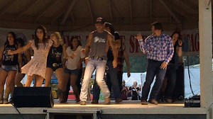 1.5M views · 6.9K reactions | Like dancing? Follow Show Her Off for more videos of dance fun & inspiration There’s a special energy and fun that only comes by kickin up some line dancing with your friends. Check out this awesome line dance choreographed by Brandon Zahorsky and Stacy Ruggiero. Performed by Joshua, Elise, Troy and crew during Dirt Road Dancing's swing event. See if you can follow along! Song credit: Backwood Bump - Waterloo Revival | Show Her Off Dance | Facebook