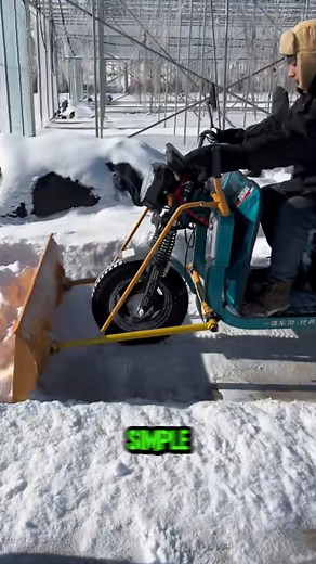 96K views · 316 reactions | Use a tricycle with a snow plow attachment to clear the snow. | Melo Studio | Facebook