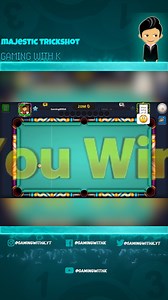 13K views · 230 reactions | majestic trickshot in 9 ball 8 ball Pool#gamingwithk #8ballpool #trickshot | Gaming with K | Facebook