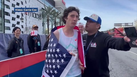 Bobcat alum Matt Richtman pays visit to home track at MSU after LA Marathon win