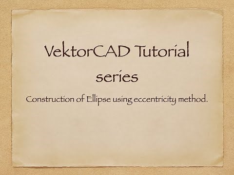 Ellipse Construction in VektorCAD (Eccentricity Method) | Step-by-Step