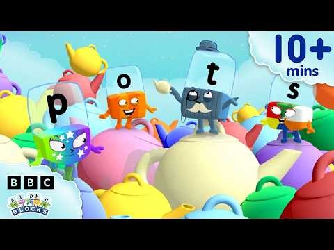 Sunday Teatime with T | Learn to Read and Spell for Kids Compilation | Alphablocks