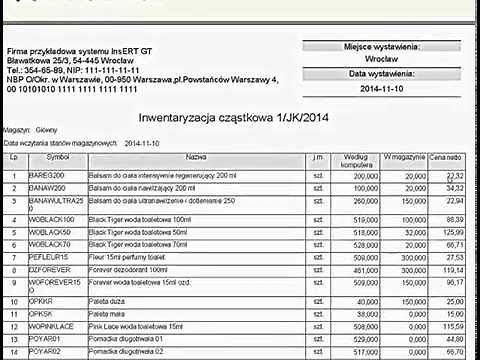 Inwentaryzacja w programie Subiekt GT