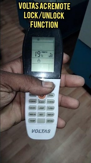 Voltas Ac Remote Lock and Unlock Function 🔐😃 || #shorts