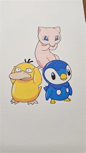 Mew 🩷 qual o próximo pra desenhar? #pokemon #desenho #tutorial #arte