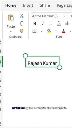 Excel Shortcut That Saves Time ⏱️ | Underline Text (Ctrl + U)