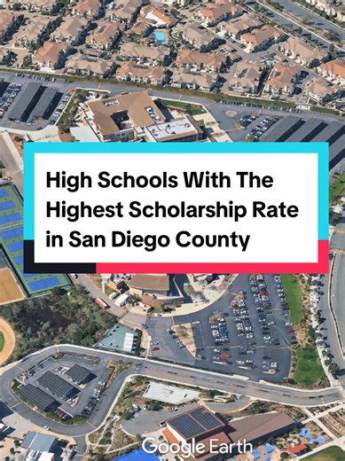 High Schools With The Highest Scholarship Rate in San Diego County #fyp #highschool #sandiegocounty