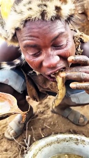 You Won’t Believe How This Old Hunter Cooks His Food.#shortvideo #villagelife