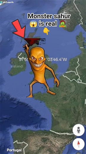 I Found Monster sahur 🧟😱🤯 is real on Google maps and Google Earth #bts #earth616 #monstor #sahur 🌎