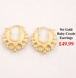 9ct Gold Creole Earrings. £49.99 Made From 9ct Gold. Buy Now➡️ https://bit.ly/9ctGoldBabyCreoles Height 17mm, Width 16mm. Weighing On Average 1 Gram. View Our Full Range In Store At Smiths Jewellers Nottingham See Our Online Collection At www.smithsjewellery.co.uk | Smiths Jewellers Nottingham | Facebook