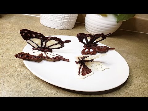 Shokolad dan tortlarni ustini bezash uchun kapalakcha yasash. |Yummy Kitchen Uz