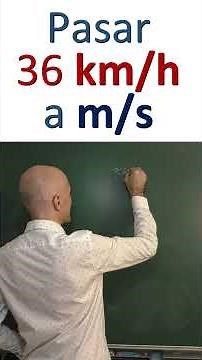 PASAR kilómetros hora a metros segundo. Factores de conversión