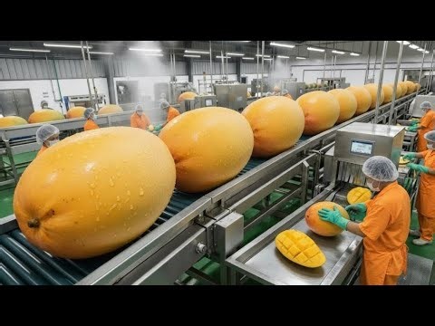 Inside Mango Juice Factory | How Mango Turns Into Juice Step by Step