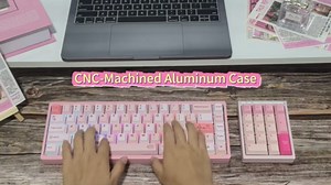 LUCKY65 V2 Aluminum CNC Quick Release Mechanical Keyboard,65% QMK/VIA Programmable Gasket Mount Hot Swap Tri-Mode Wireless BT5.0/2.4GHz/USB-C RGB Gaming Keyboards for PC/Mac Gamer (Pink)