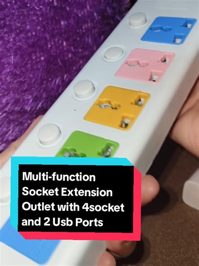 Multi-function Socket Extension Outlet with 4socket and 2 Usb Ports #extension #nandomixvlog #shopee