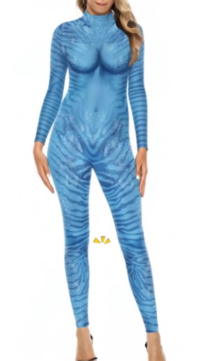 Women's Halloween Cosplay Skin Tight Jumpsuit, Avatar Theme Costume, Perfect for Parties & Dress-Up Events, Stylish & Comfortable Design #victoriassecretchristmaspajamas #aeriechristmaspajamas #asiangirlhalloweencostume #onepieceactivewear #tiktokshopcostumes #aeriechristmaspjs #halloweeenoutfitideas #kpopcostumes #monsterjamoutfit #halloweencostumecaptions