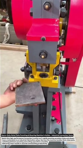 Heavy-Duty Metal Plate Punching & Shearing Machine in Action - Industrial Ironworker Demo.