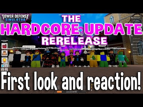 THE HARDCORE UPDATE RERELEASE IS LIVE!! Tower Defense Simulator - ROBLOX