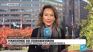 😷 Pfizer a annoncé que son vaccin expérimental était efficace à plus de 90% pour prévenir du #COVID19, selon les premières données d'une vaste étude, marquant une avancée majeure dans la lutte contre la #pandémie. Explications de Stéphanie Antoine ⤵️ | FRANCE 24