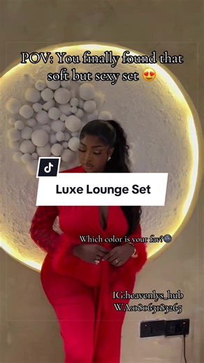 Soft, sexy & unapologetically luxe 😍✨ This 2-piece set (top trousers) is made for the babe that loves to look expensive even at home 💋 The fitted top hugs your body just right, while the matching trousers sit perfectly to flatter your curves and give that smooth, snatched look. The back is sheer with cute love prints,subtle but spicy 🥵 showing just enough skin to keep things interesting. And let’s talk about those fluffy fur sleeves 😩💅🏽… they add that soft, rich-girl touch that instantly u