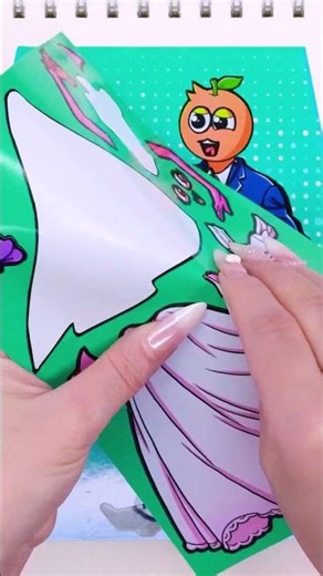 BRAINROT Udin Din Din Dun Falls in Love with Chalalelo Tralala 💖 | Sticker Book ASMR #shorts