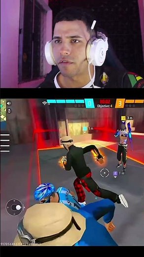 JOGANDO NO ÚLTIMO ROUND CONTRA 4 HACKS 😱 #freefire #garenafreefire #freefireshorts